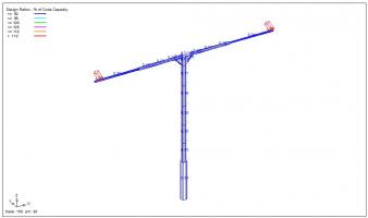 8m twim arm cantilever pole design ratios diagram
